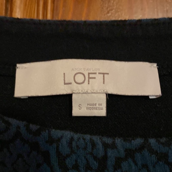 Loft filigree jacquard 3/4 sleeve top - Picture 3 of 4